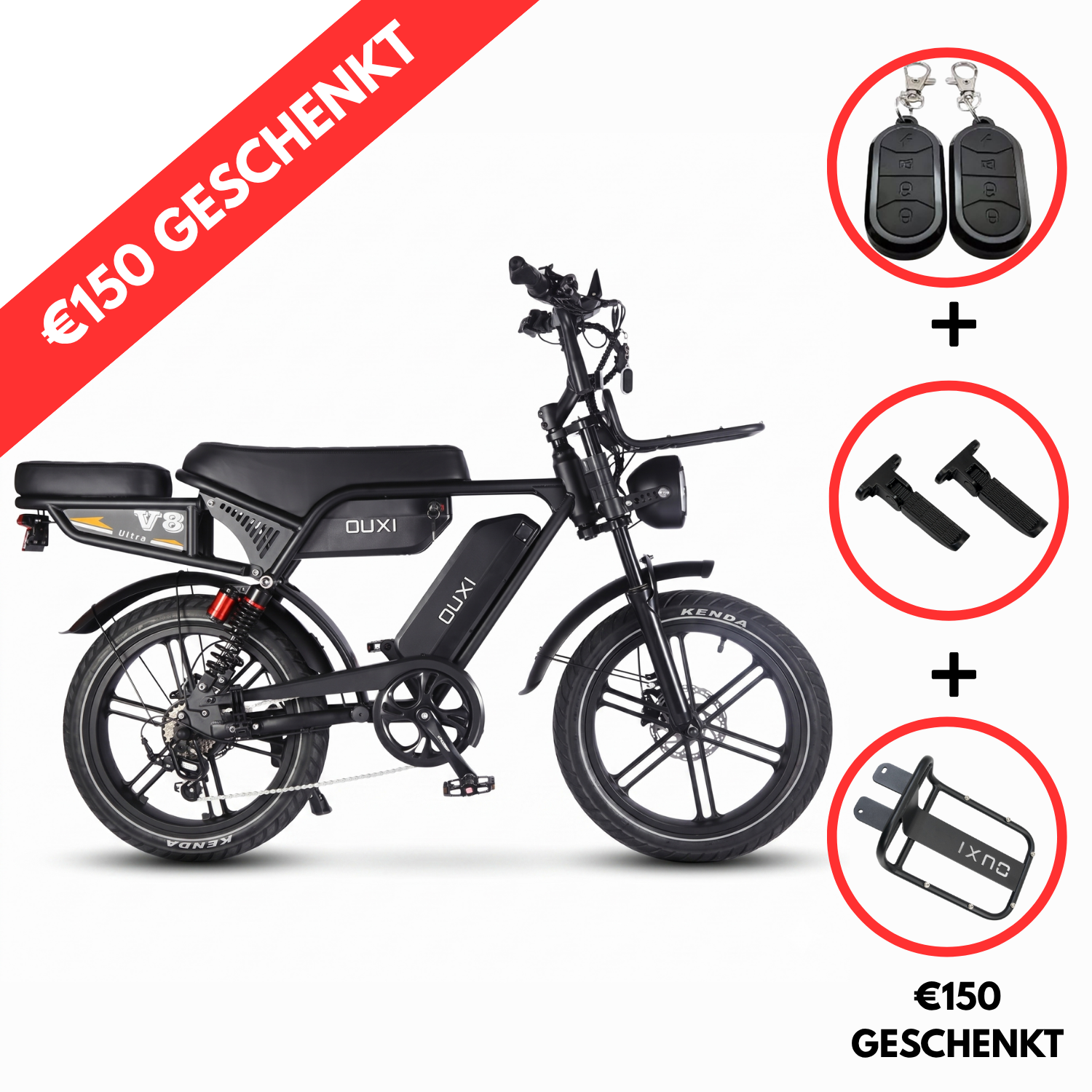 Fatbike V8 Ultra Max - Doppelakku