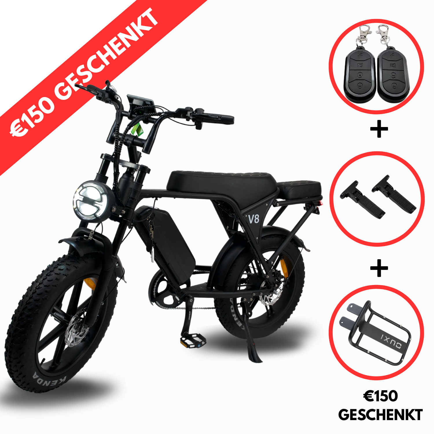 Fatbike V8 Schwarz